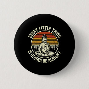 Retro Buddha Vintage Spiritual Quote Buddhism Yogi 6 Cm Round Badge