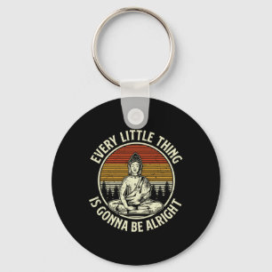 Retro Buddha Vintage Spiritual Quote Buddhism Yogi Key Ring