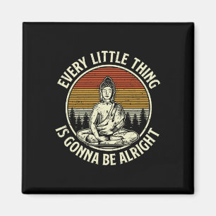 Retro Buddha Vintage Spiritual Quote Buddhism Yogi Magnet