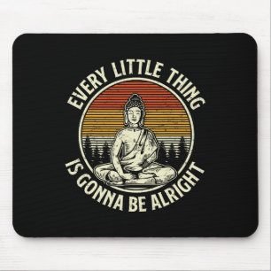Retro Buddha Vintage Spiritual Quote Buddhism Yogi Mouse Mat