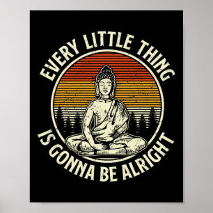Retro Buddha Vintage Spiritual Quote Buddhism Yogi Poster