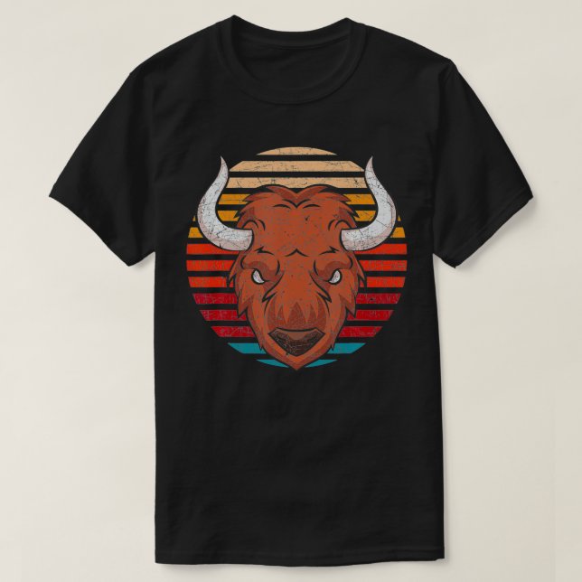 Retro Buffalo  T-Shirt (Design Front)