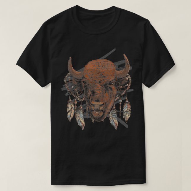 Retro Buffalo  T-Shirt (Design Front)