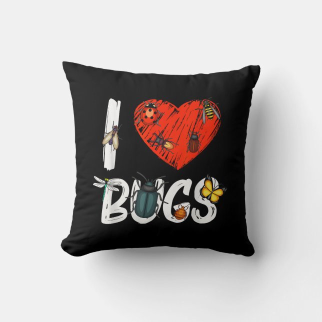Retro Bug Lover - Sunset Entomologist Insect Cushion (Front)