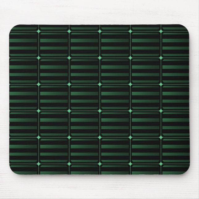 Retro Building Blocks Mousepad, Dark Green Mouse Mat (Front)