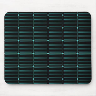 Retro Building Blocks Mousepad, Teal Mouse Mat