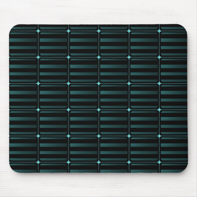 Retro Building Blocks Mousepad, Teal Mouse Mat (Front)