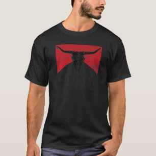 Retro Bull Skull Western Life Rodeo Country Music T-Shirt