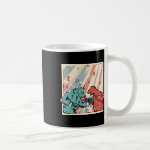 Retro Bull Vs Bear Boxing Enthusiasts Coffee Mug