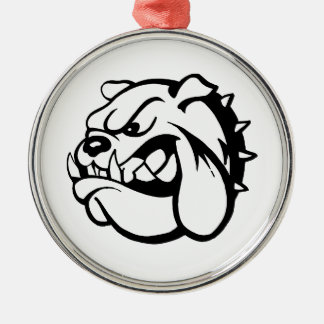 Retro Bulldog Metal Tree Decoration