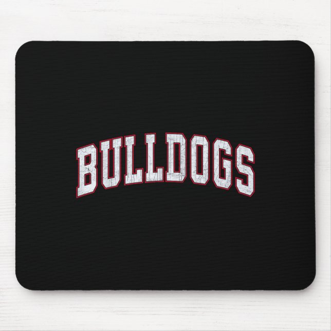 Retro Bulldogs For Men Women Boys Girls Kids  Mouse Mat (Front)