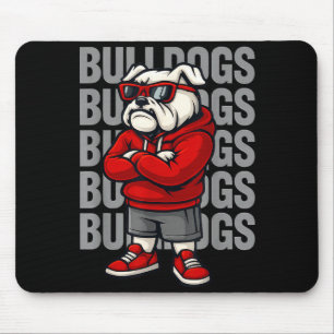 Retro Bulldogs Gift For Men Women Boys Girls Kids  Mouse Mat