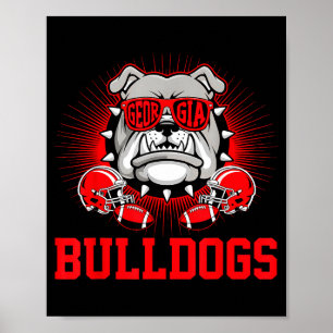Retro Bulldogs Tees Cute Bulldogs Men Women Boy Ki Poster