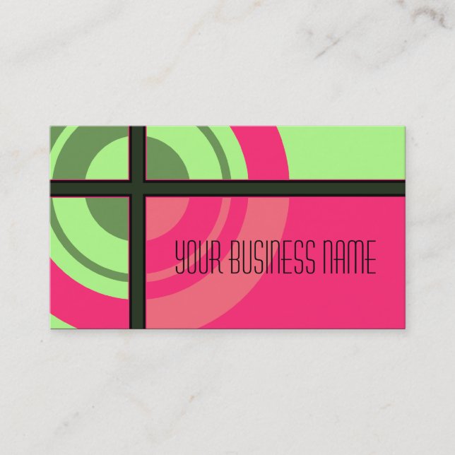 retro bullseye business card (Front)