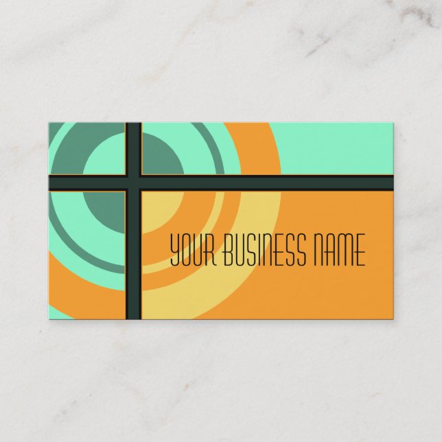 retro bullseye business card (Front)