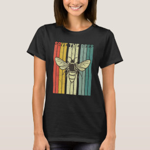 Retro Bumblebee Beekeeper Vintage Save The Bees Be T-Shirt