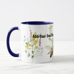 Retro bumblee bee insect lover ceramic coffee mug