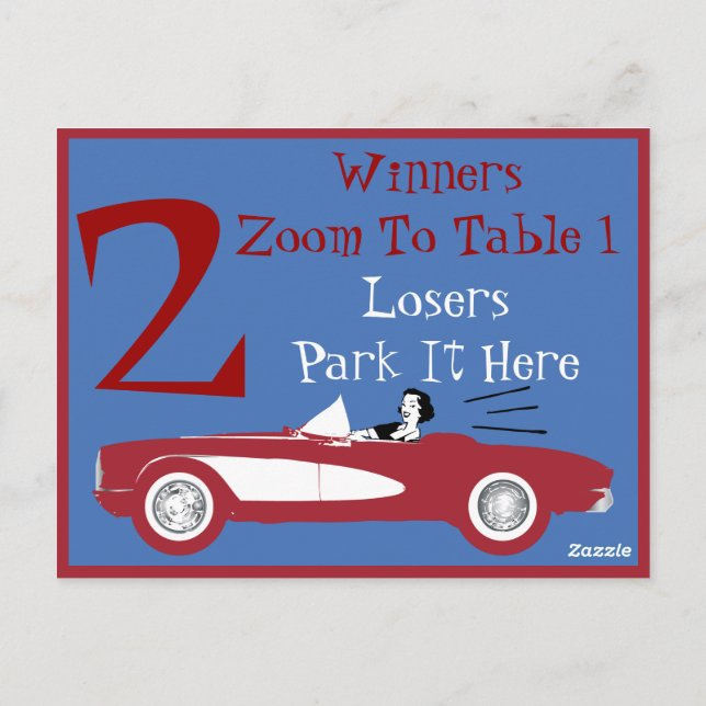 Retro Bunco Red Convertible Table Card #2 (Back)