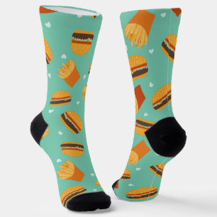Retro Burger and Fries Socks