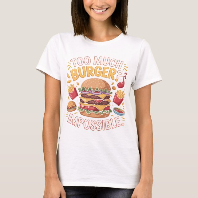 Retro Burger Lover Typography Design for Foodie  T-Shirt (Front)