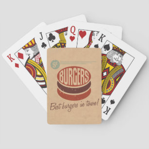 Retro Burger Playing Cards