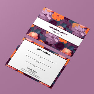 Retro Burgundy Orange Purple Business 