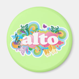 Retro Burst Alto Singer Choir Gift Magnet