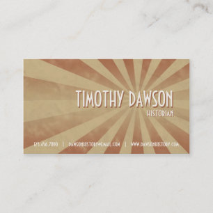 Retro Burst - Red Business Card