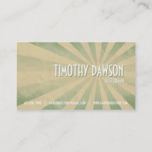 Retro Burst - Teal Business Card