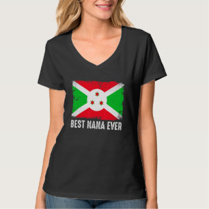 Retro Burundi Flag Best Nana Ever Mother's Day T-Shirt