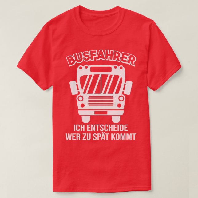 Retro bus gift bus driver T-Shirt (Design Front)