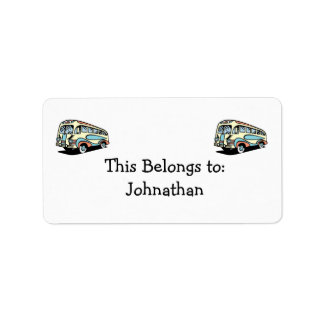 retro bus motor coach label