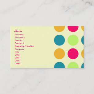 Retro Business Candy Dotted Pattern Business Card