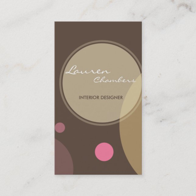 RETRO BUSINESS CARD :: large dots 2P (Front)