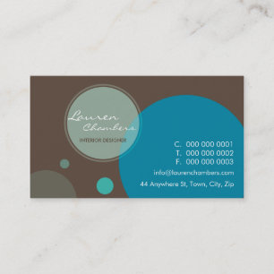 RETRO BUSINESS CARD :: large dots 5L