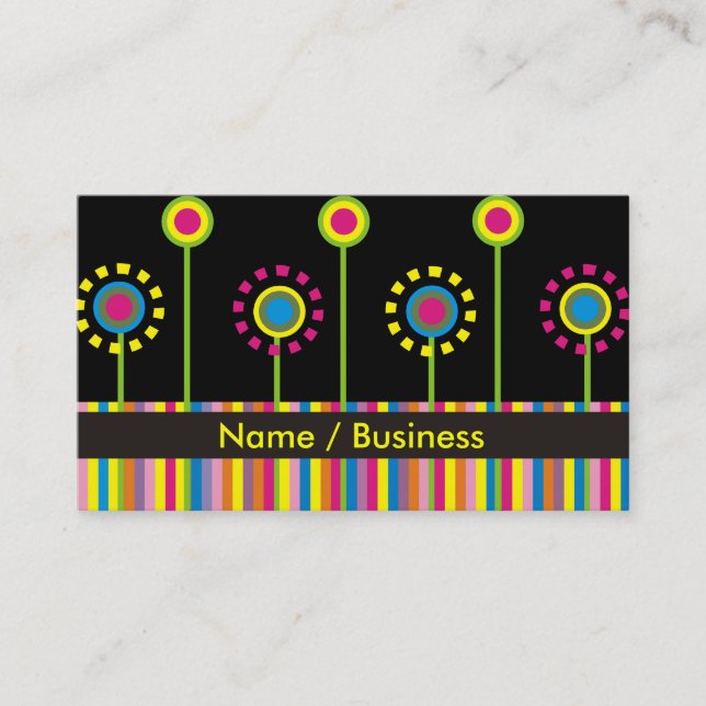 Retro Business Cards. Business Card (Front)