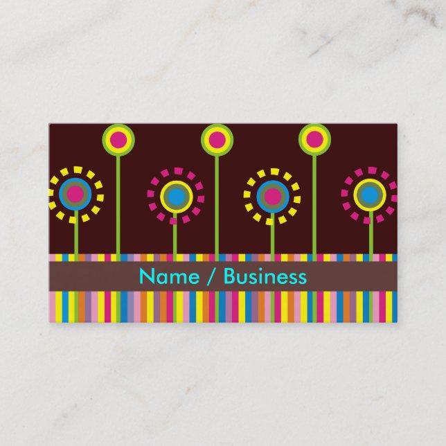 Retro Business Cards. Business Card (Front)