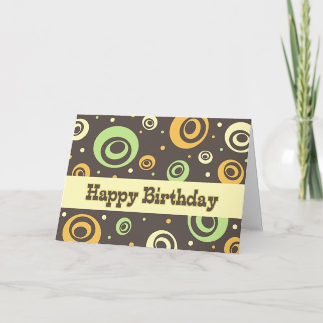 Retro Business From Group Birthday Card (Front)