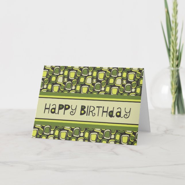 Retro Business From Group Birthday Card (Front)