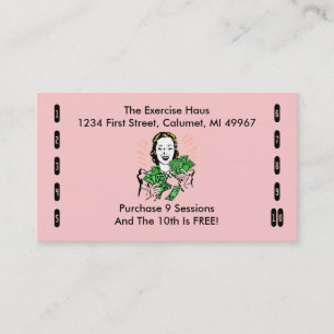 Retro Business Punch Cards Any business happy shop