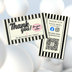 Retro Business Thank You Card   Vintage Style 