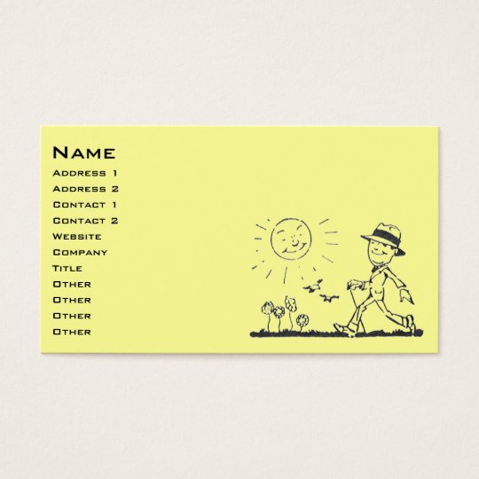 Retro Businessman Business Card