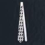 Retro Businessman Neck Tie<br><div class="desc">Black and white tie featuring a repeat image of a Retro style businessman</div>