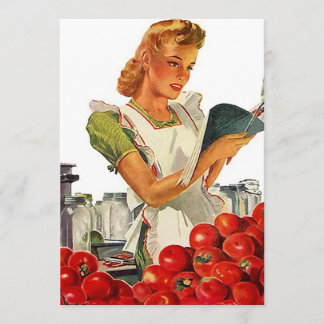 Retro Busy Kitchen Home Canning Party Blank 5x7 Invitation