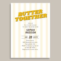 Retro Butter Together Yellow Bridal Shower