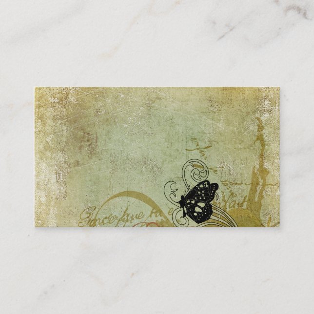 Retro butterflies Business Card (Front)