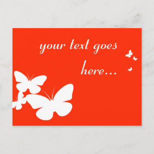 retro butterflies postcard