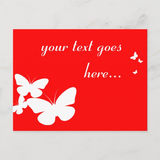 retro butterflies postcard (Front)