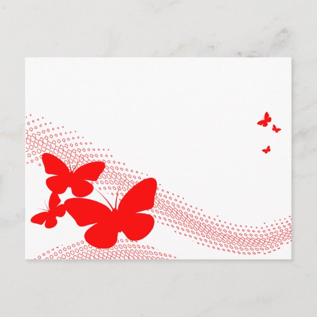 retro butterflies postcard (Front)