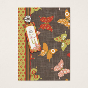 Retro Butterflies TY Gift Tag